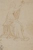 Seated Female Figure with Upraised Arms, Facing Right  Poster Print by Veronese School