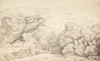 Landscape with Oxen and Felled Tree  Poster Print by Thomas Rowlandson
