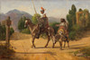 Don Quixote and Sancho Panza at a crossroad Poster Print by Wilhelm Marstrand