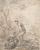 Farmers in a landscape  Poster Print by Abraham Jansz. Begeyn