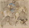 Groom and pony Poster Print by Joseph Crawhall