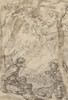 Don Quixote and Sancho Panza Witness the Attack on Rocinante  Poster Print by Jean-Honor‚îú‚åê Fragonard