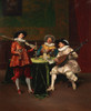 The recital  Poster Print by Adolphe-Alexandre Lesrel