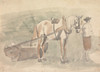 Man With a Horse Harnessed to a Roller Poster Print by Sawrey Gilpin