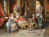 An elegant gathering Poster Print by Cesare Auguste Detti