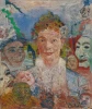 Old Lady with Masks  Poster Print by James Ensor