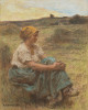 Moissonneuse le soir ‚îú√° Mont-Saint-P‚îú¬øre  Poster Print by L‚îú‚åêon Augustin Lhermitte