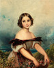 A Flower Girl  Poster Print by Johann Matthias Ranftl