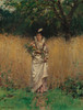 Gathering Wild Flowers Poster Print by Adrien Moreau