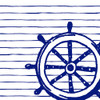 Blue Nautical on Stripes IV Poster Print - Patricia Pinto