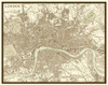 Sepia Map of London Poster Print - Studio Vision