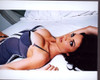 Tanit Phoenix Laying On Bed In Gray Lingerie Photo Print - Item # MVM04076