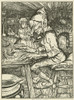 Jack sneaks into the giant‚Äôs house Poster Print by Arthur Rackham
