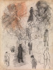 Silhouettes and Heads  Poster Print by James Ensor