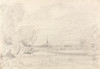 Salisbury Cathedral From the Meadows  Poster Print by John Constable