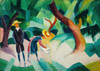 Children with a Goat  Poster Print by August Macke