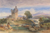 Landscape with Ruined Castle on the Esk  Poster Print by Richard Principle Leitch