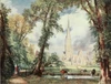 Constable 1909 Salisbury Cathedral Poster Print by  John Constable