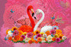 Flamingo A Dahlias Spring Poster Print - Sue Skellern