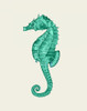 Seahorse in Green Poster Print - Funky Fab