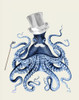 Blue Octopus on Cream b Poster Print - Funky Fab