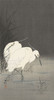 Two egrets in the reeds  Poster Print by Ohara Koson