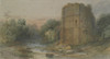 Ruins by a stream Poster Print by Richard Leitch