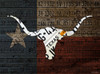 Texas Longhorn License Plate Art Poster Print by Design Turnpike (32 x 24) - Item # PDTDT024