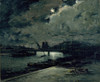 Quai de la Seine, Paris, au Clair de Lune  Poster Print by Frank Myers Boggs