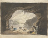 Figures with Animals at Cave Poster Print by James Miller