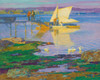 Boat At Dock Poster Print by Edward Henry Potthast