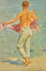 Preparing to bathe  Poster Print by Henry Scott Tuke