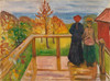 On the Veranda  Poster Print by Edvard Munch