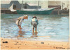 Boys Wading  Poster Print by Winslow Homer