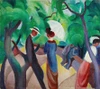 Promenade  Poster Print by August Macke