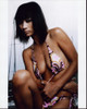 Bai Ling Pulling On Pink And Brown Bikini Photo Print