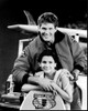 David Hasselhoff And Jeremy Jackson Posed For Baywatch Black And White Photo Print