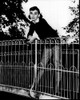 Audrey Hepburn Leaning On Bridge Black And White Photo Print