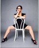 Nikki Boyer Sitting Backwards On Chair Photo Print