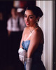 Oona Chaplin In Blue Strapless Gown And White Gloves Photo Print
