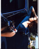 Katie Cassidy Leaning On Car In Floral Bottoms Photo Print