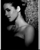 Emily Bett Rickards Leaning On Wall Black And White Photo Print