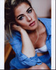 Emily Bett Rickards Headshot In Denim Shirt Photo Print