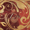 Red and Gold Love Poster Print by  Kristin Emery  (12 x 12) - Item # PDXKEXSQ025i4LARGE