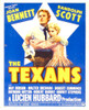 The Texans From Left: Randolph Scott Joan Bennett On Window Card 1938 Movie Poster Masterprint - Item # VAREVCMCDTEXAEC018H