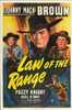 Law Of The Range From Left: Nell O'Day Johnny Mack Brown Fuzzy Knight 1941. Movie Poster Masterprint - Item # VAREVCMCDLAOFEC185H