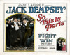 So This Is Paris Jack Dempsey 1924 Movie Poster Masterprint - Item # VAREVCMCDSOTHEC036H