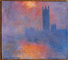 London Houses Of Parliament. The Sun Shining Through The Fog Poster Print - Item # VAREVCMOND024VJ284H