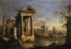 River Landscape With Ruins And Figures Poster Print - Item # VAREVCMOND076VJ674H