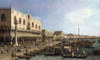 The Dock Towards The Riva Degli Schiavoni With The Column Of San Marco Poster Print - Item # VAREVCMOND077VJ461H